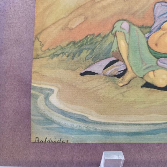 Vintage Cyrus Leroy Baldridge Illustrated Print Lithograph Lazy Man Song - Picture 5 of 10